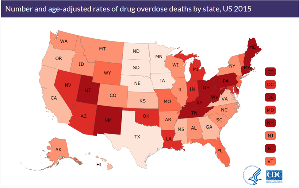 US overdose deaths 2015